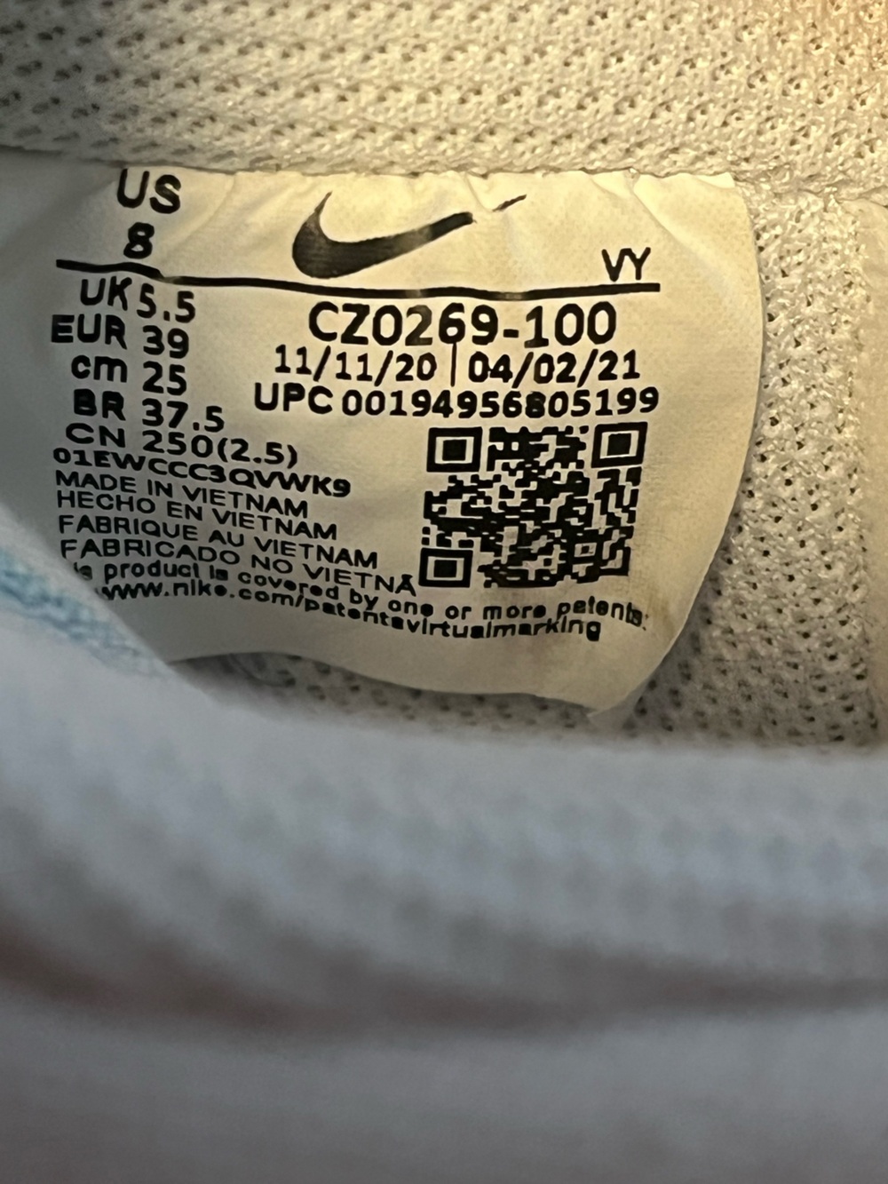 NIKE AirForce One Indigo with fig flower - Picture 8 of 9